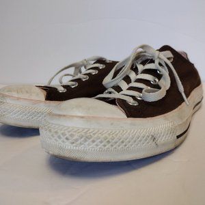 Brown and Pink Converse All Star Low Top W9 M7 Unisex Chuck Taylor Shoes
